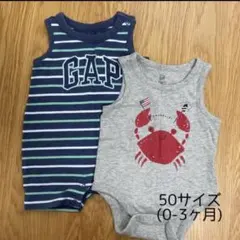 baby GAP ロンパース 2枚セット 50サイズ 0-3ヶ月のサムネイル