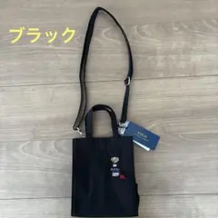 【新品】ポロラルフローレン　ポロベア刺繍 サコッシュショルダーバッグ（ブラック）