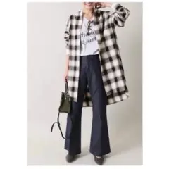 【美品】定価¥19,800 IENA イエナ 長袖 チェック シャツ グレー