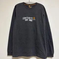 カーハート carhartt Tシャツ ロゴ プリント 長袖 L グレーのサムネイル
