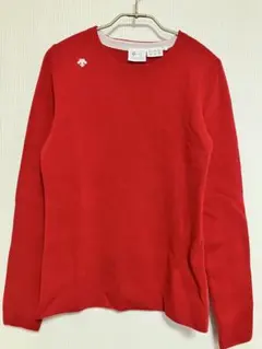 デサント　ゴルフウェア　ウール混　M 赤