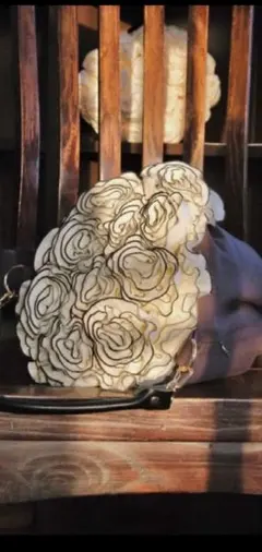 Barabelle バラベル 花束バッグ ホワイト ブラックベルベット Barabelle 花束バッグ - メルカリ