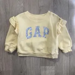 babygap ベビートレーナー イエロー ロゴトレーナー 80