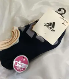adidas ショートソックス(強ソク) 3足セット 19-21cm　キッズ