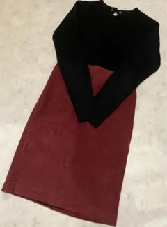 コーデュロイ　タイトスカート