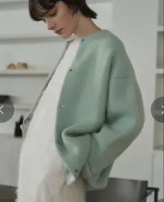 【新品】エレンディークELENDEEKCNラクーンミックスダブルカーディガン