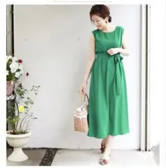 milk tea マタニティ　授乳ワンピース　グリーン