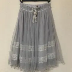 axes femme チュールフレアスカート グレーのサムネイル