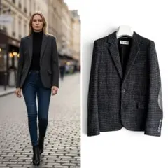 SAINT LAURENT PARIS タキシードジャケット F34 ブラック SAINT LAURENT PARIS タキシードジャケット F34 ブラック - メルカリ