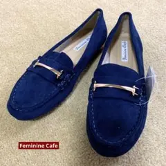 未使用　Feminine Café ビットローファー　23.5cm ネイビー