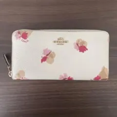 COACH コーチ ラウンドファスナー 花柄 レディース長財布