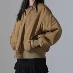 Nano Universe バックギャザー　MA-1 ブルゾン