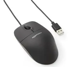 Amazonベーシック マウス USB有線 ブラック