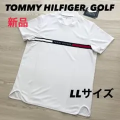 新品　トミーヒルフィガーゴルフ　モックネック　半袖シャツ　カットソー　ホワイト