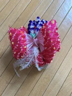 和装髪飾り 花モチーフ 赤紫（箱なし）