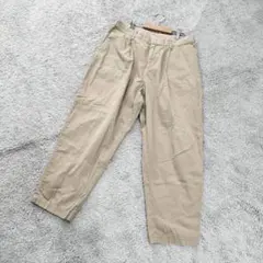 B2429【ユニクロ】コットンテーパードアンクルパンツ/ゆったり/W70/H97