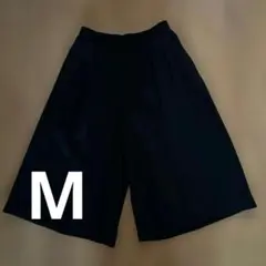 キュロット ハーフパンツ 黒 レディース M