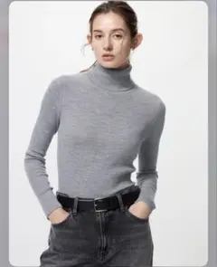 メリノリブタートルネックセーターUNIQLO‼️最終値下げ‼️