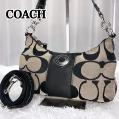 COACH コーチ ワンショルダー シグネチャー 2way ハーフムーン y2kのサムネイル