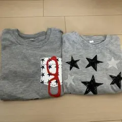 グレー　半袖長袖2枚セット　130センチ
