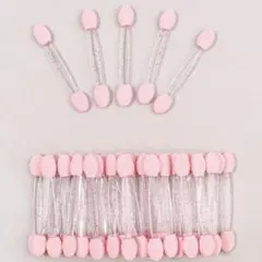 アイシャドウチップ　スポンジブラシ　両端　ピンク