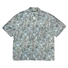 USA 古着 SILK ICON シルク 開襟 アロハシャツ パイナップル