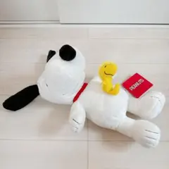 SNOOPY L ぬいぐるみ スヌーピー ウッドストック おなかVer.
