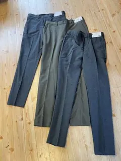 GUウォッシャブルテーパードトラウザー メンズS 3点セット未使用品最終値下げ