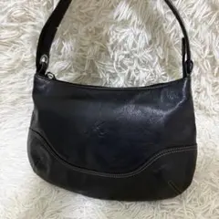 【美品】キタムラ ワンショルダー レザーバック 黒 ブラック　Kitamuraのサムネイル