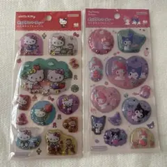 ポップデコパーティーわたあめカプセルシール　ハローキティ・マイメロディ＆クロミ