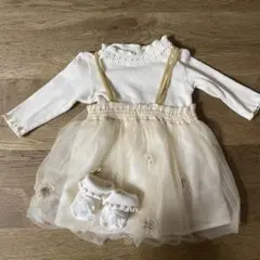 70サイズ　ロンパース&キャミワンピセット（靴下付）