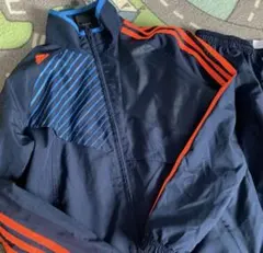 adidas ジャージセット ネイビー/オレンジ