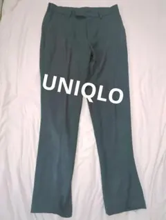 ユニクロ　UNIQLO 感動パンツ ウールライク Ｗ79ネイビー