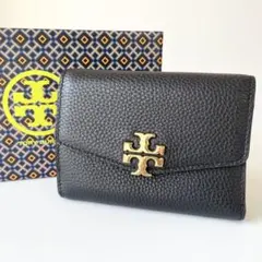 【極美品】TORY BURCH キラ 三つ折り財布 ミクスト マテリアルズ