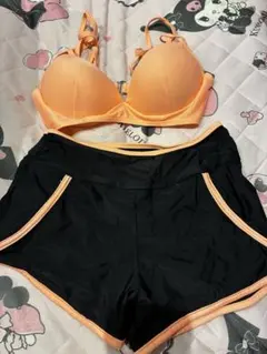 派手　水着　オレンジ　パンツ　セット