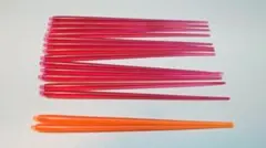 ビームサーベルエフェクトセット　濃ピンク１３点＋オレンジ２点　ガンプラ ジャンク