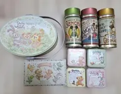東京ディズニーリゾート　空き缶9個セット　ダッフィー&フレンズ　ミッキーお茶缶他
