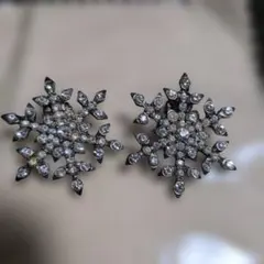 雪の結晶デザイン イヤリング