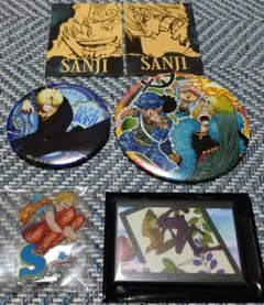 ワンピース　ゆらっとフィギュア　缶マグネット　輩・コレクション缶バッジ　サンジ⑧