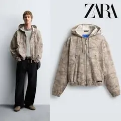 ZARA ウォッシュド フード付きジャケット リアルツリー