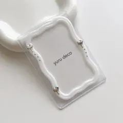 レジンデコ 硬質ケース トレカケース B8 推し活 うねうね 白 ハート