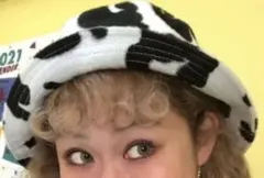 ペコクラブ　バケットハット　牛柄　フリース素材　pecoclub オクヒラテツコ