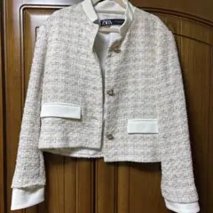 zara ザラ　ツイード ジャケット　MA-1