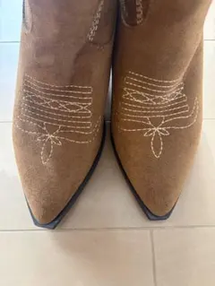 ウエスタンブーツ ブラウン スエード