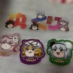 東方プロジェクト ゆっくり フェイスタオル ステッカー付き 霊夢 魔 