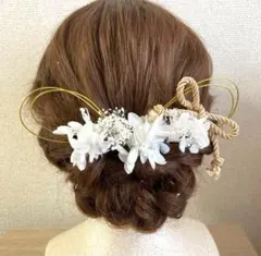 ホワイトゴールド髪飾りセット♡成人式 卒業式 浴衣 などに
