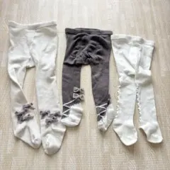 西松屋　petit mainベビータイツ　3点セット