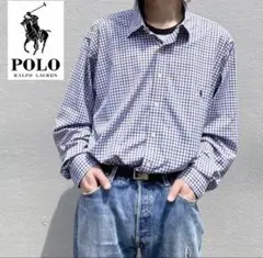 【2XB】Ralph Lauren ラルフローレン BD チェックシャツ 古着