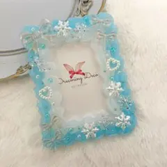 雪 結晶 ホイップデコ トレカケース 硬質ケース 水色 青 ブルー B8 推し活