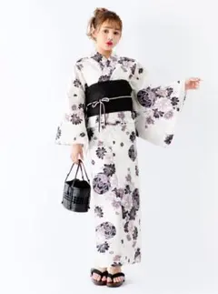 新品[giu505] ラメ入り菊花×鞠浴衣単品のサムネイル